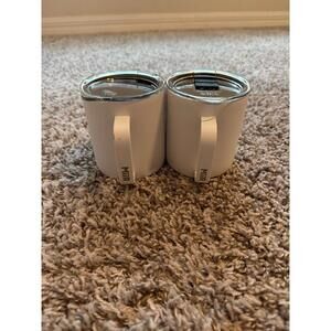 MiiR White Stainless Steel Coffee Mug Set with Lids Lot of 2